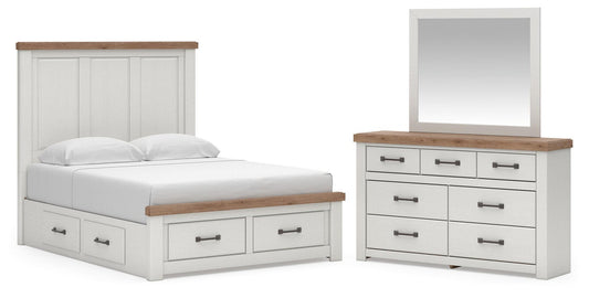 Savonport Panel Storage Bed, Dresser And Mirror