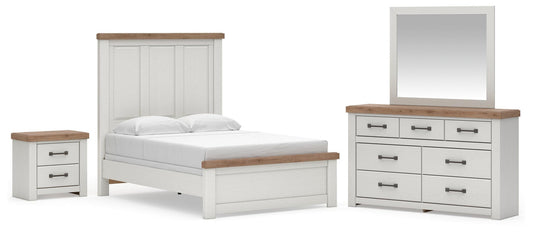 Savonport Panel Bed. Dresser, Mirror And Nightstand