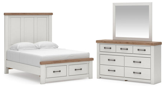 Savonport Panel Storage Bed, Dresser And Mirror