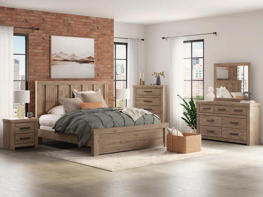 Garistyn Panel Bed, Dresser, Mirror, Chest And Nightstand