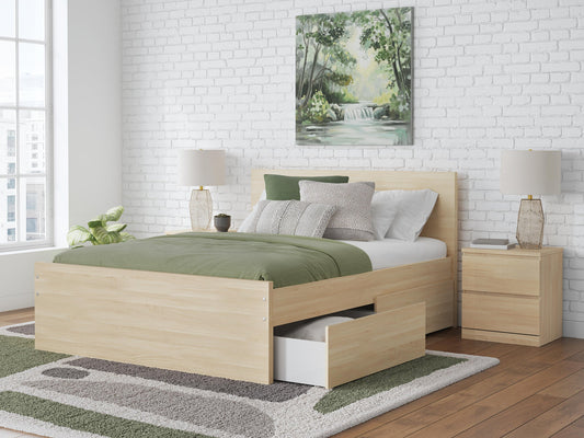 Onita Panel Platform Bed With 2 Side Storage