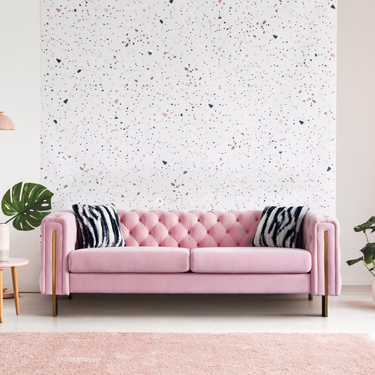 Davenport Modern Tufted Velvet Living Room Sofa Sofa w/Pillows 84.25''W Couch Pink