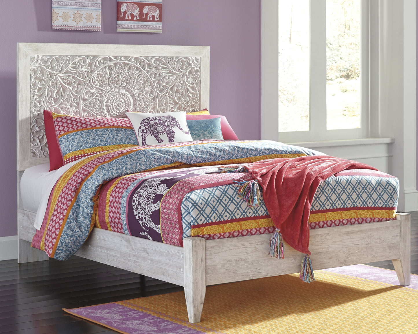 Paxberry Panel Bed With Nightstand