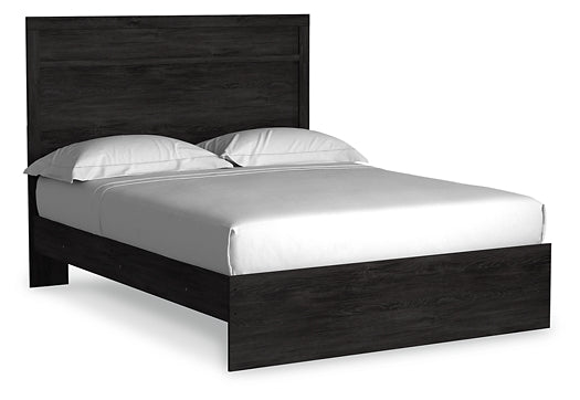 Belachime Panel Bed With Mirrored Dresser