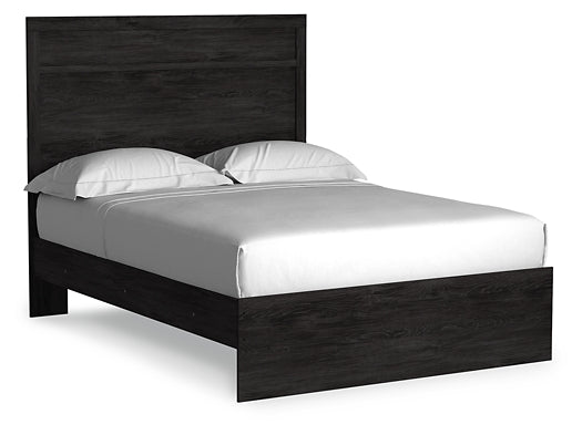 Belachime Panel Bed With Mirrored Dresser And Nightstand
