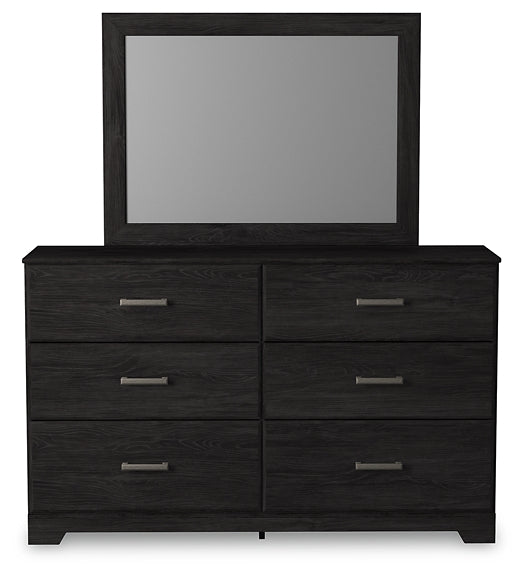 Belachime Panel Bed With Mirrored Dresser, Chest And 2 Nightstands
