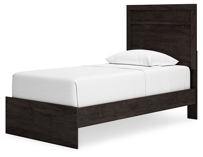 Belachime Panel Bed With Mirrored Dresser, Chest And 2 Nightstands