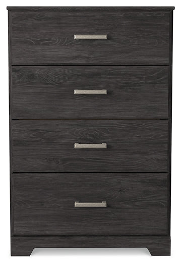 Belachime Panel Bed With Mirrored Dresser, Chest And 2 Nightstands