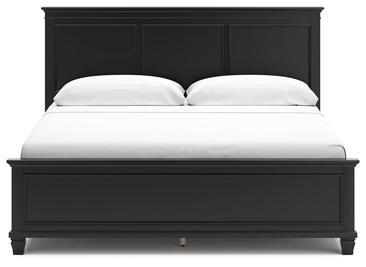 Lanolee Panel Bed With Mirrored Dresser, Chest And 2 Nightstands