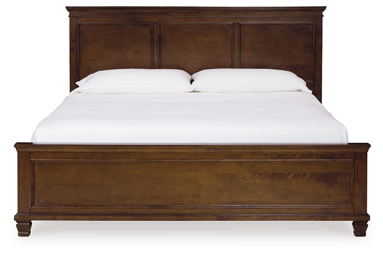 Danabrin Panel Bed With Mirrored Dresser, Chest And 2 Nightstands