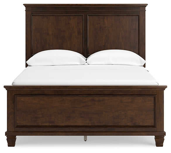 Danabrin Panel Bed With Mirrored Dresser