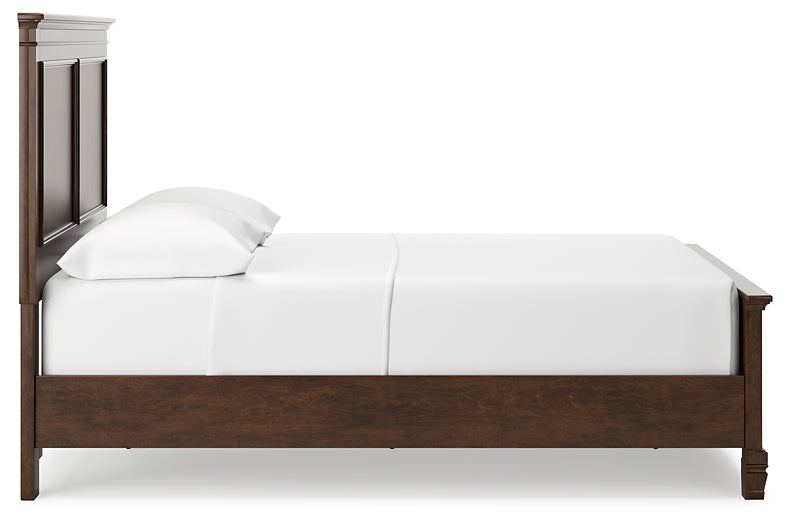 Danabrin Panel Bed With Mirrored Dresser