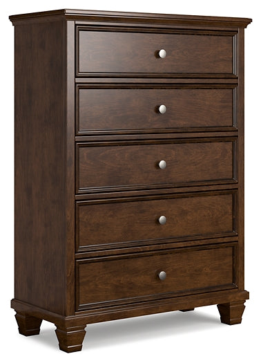 Danabrin Panel Bed With Mirrored Dresser, Chest And 2 Nightstands