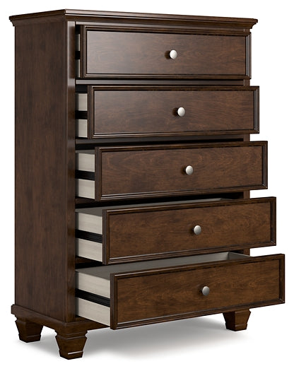 Danabrin Panel Bed With Mirrored Dresser, Chest And 2 Nightstands