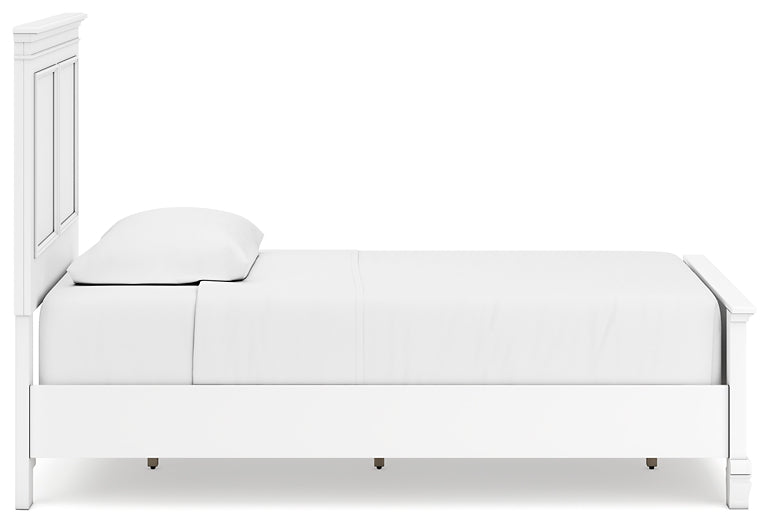 Fortman Panel Bed With Mirrored Dresser