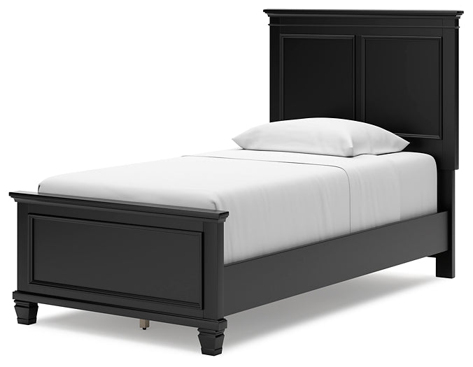 Lanolee Panel Bed With Mirrored Dresser, Chest And Nightstand