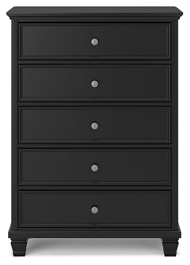 Lanolee Panel Bed With Mirrored Dresser, Chest And Nightstand