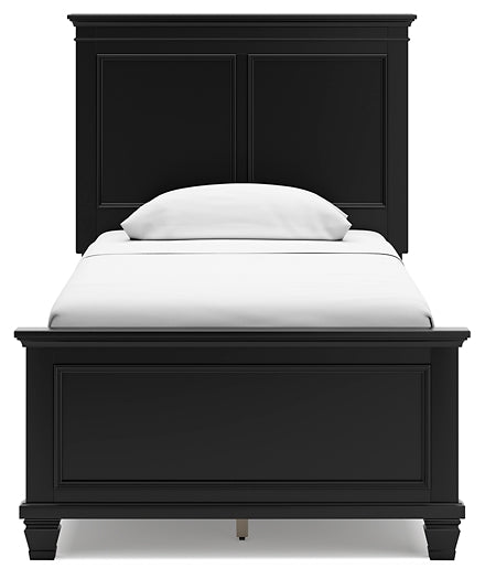 Lanolee Panel Bed With Mirrored Dresser, Chest And Nightstand