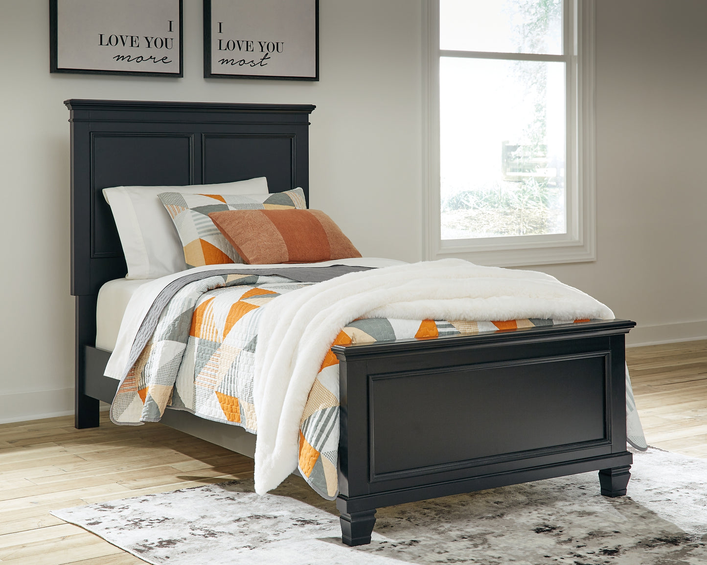 Lanolee Panel Bed With Mirrored Dresser, Chest And Nightstand