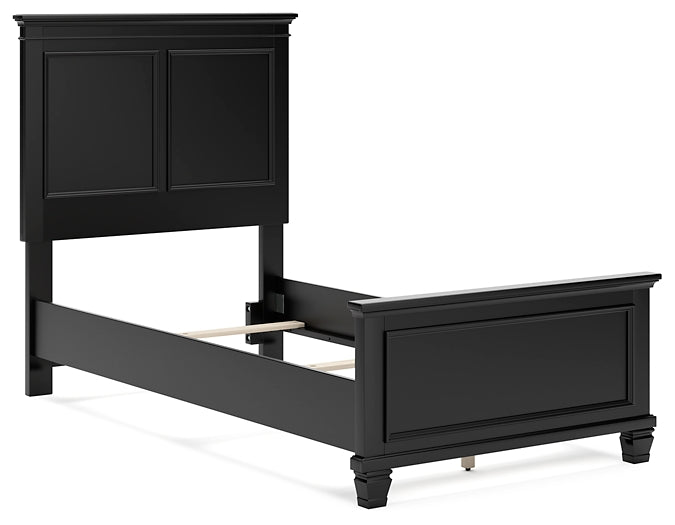 Lanolee Panel Bed With Mirrored Dresser And Nightstand