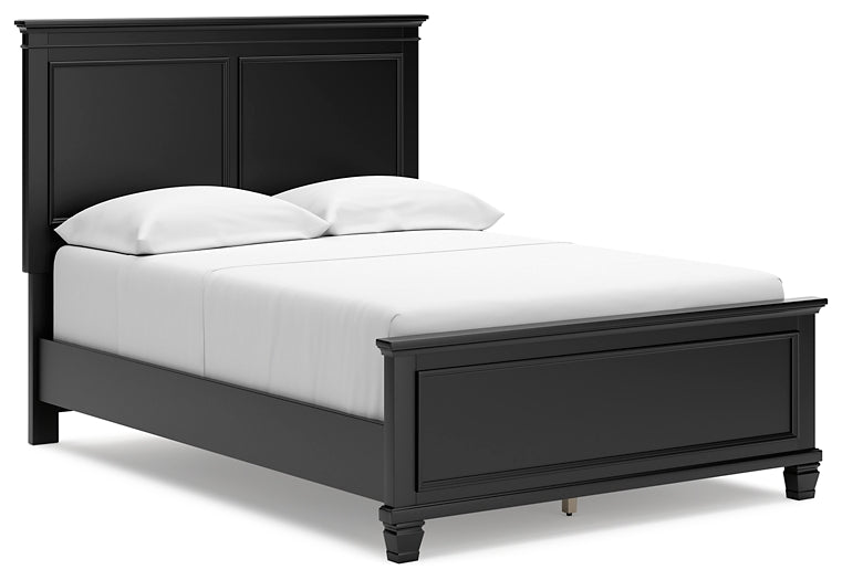 Lanolee Panel Bed With Mirrored Dresser And Nightstand