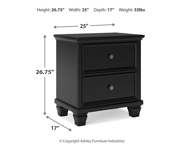 Lanolee Panel Bed With Mirrored Dresser And Nightstand