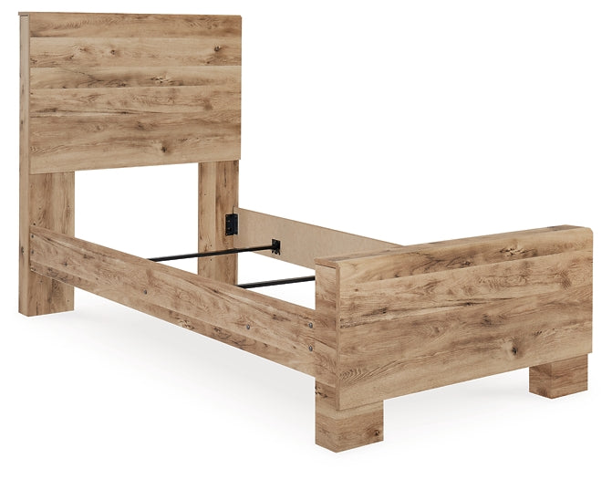 Hyanna Panel Bed With Mirrored Dresser, Chest And Nightstand