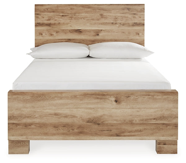 Hyanna Panel Bed With Mirrored Dresser And 2 Nightstands