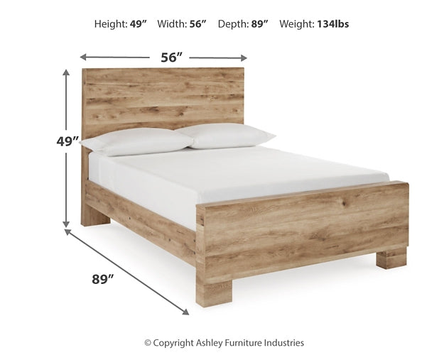 Hyanna Panel Bed With Mirrored Dresser