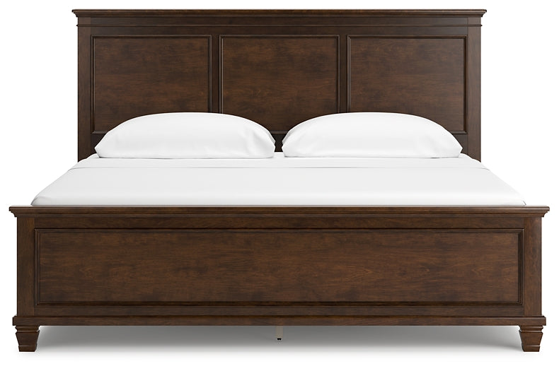 Danabrin California Panel Bed With Mirrored Dresser And Chest