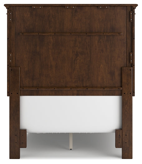 Danabrin Panel Bed With Mirrored Dresser And 2 Nightstands