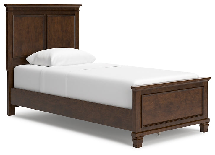 Danabrin Panel Bed With Mirrored Dresser And 2 Nightstands