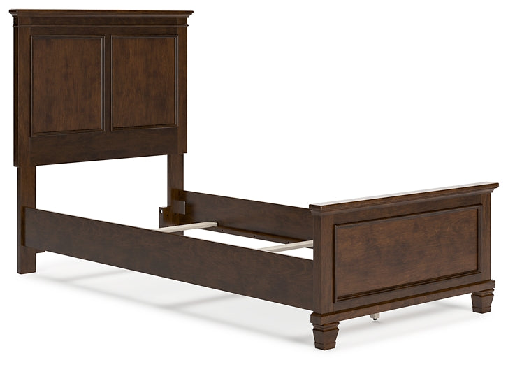 Danabrin Panel Bed With Mirrored Dresser And Nightstand
