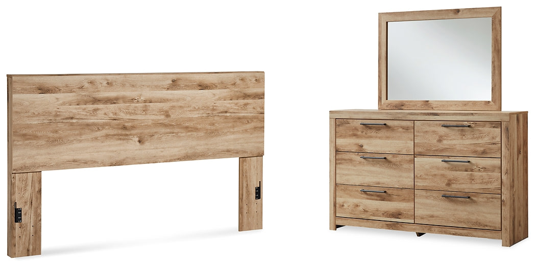 Hyanna Panel Headboard With Mirrored Dresser