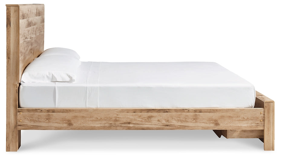 Hyanna Panel Storage Bed With Mirrored Dresser
