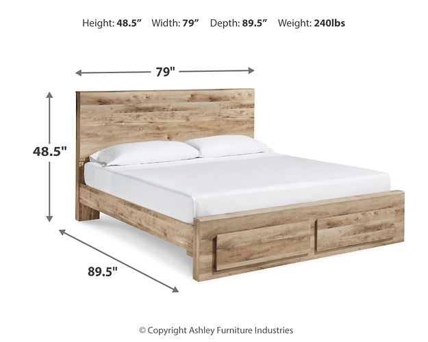 Hyanna Panel Storage Bed With Mirrored Dresser