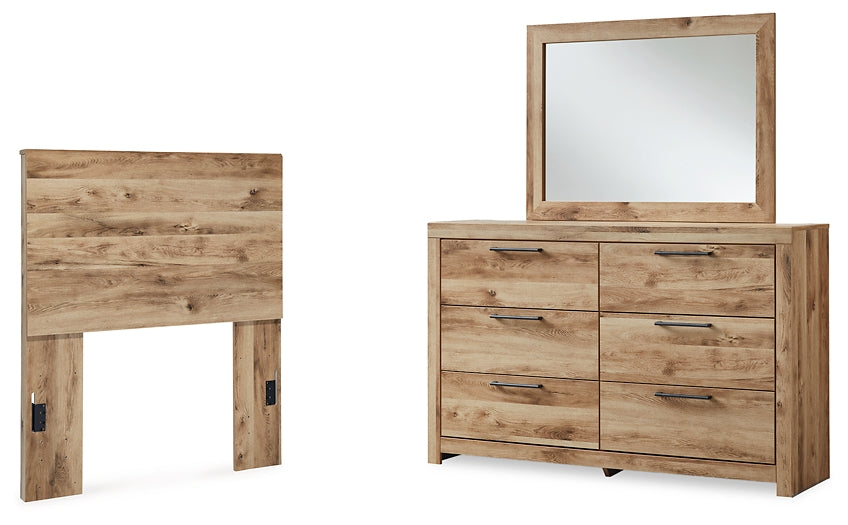 Hyanna Panel Headboard With Mirrored Dresser