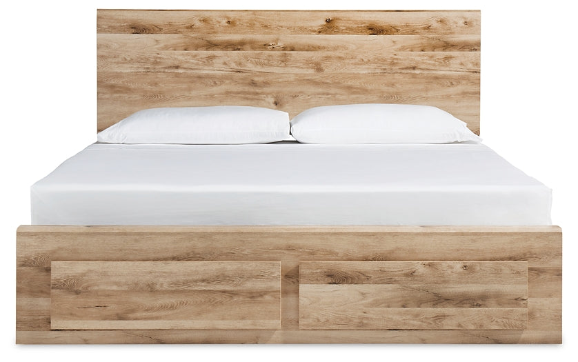 Hyanna Panel Storage Bed With Mirrored Dresser, Chest And Nightstand