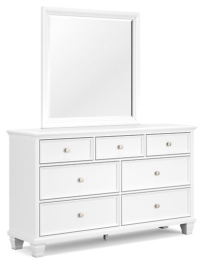 Fortman Panel Bed With Mirrored Dresser And Nightstand
