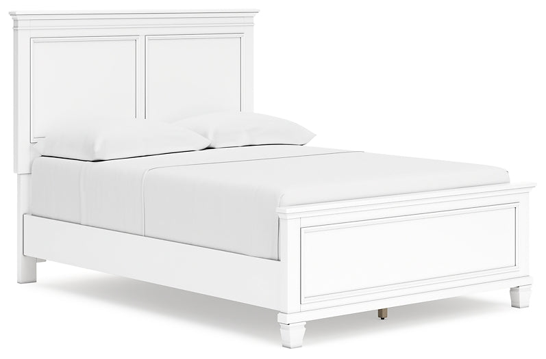 Fortman Panel Bed With Mirrored Dresser And Nightstand