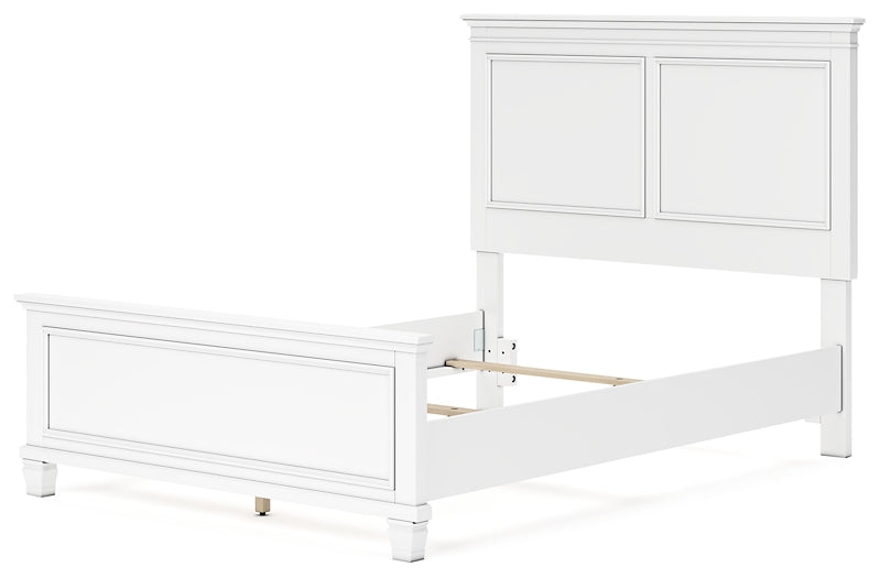 Fortman Panel Bed With Mirrored Dresser And Nightstand