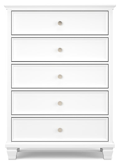 Fortman Panel Bed With Mirrored Dresser, Chest And Nightstand