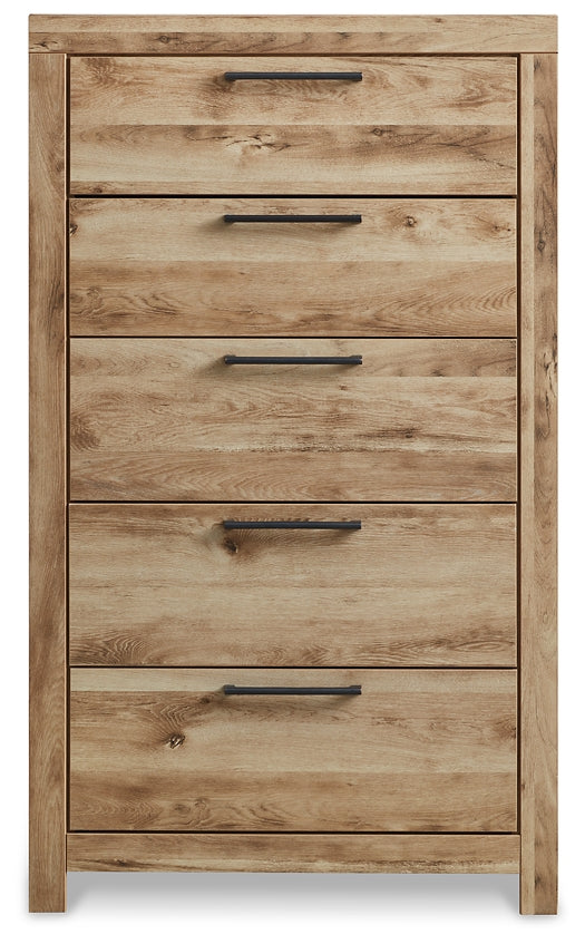 Hyanna Panel Storage Bed With Mirrored Dresser, Chest And 2 Nightstands