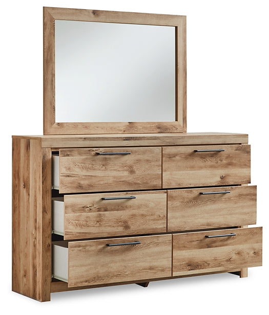 Hyanna Panel Storage Bed With Mirrored Dresser, Chest And 2 Nightstands