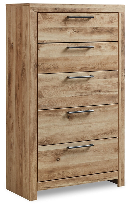 Hyanna Panel Storage Bed With Mirrored Dresser, Chest And 2 Nightstands