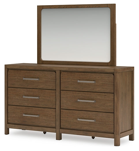 Cabalynn Upholstered Bed With Mirrored Dresser, Chest And Nightstand