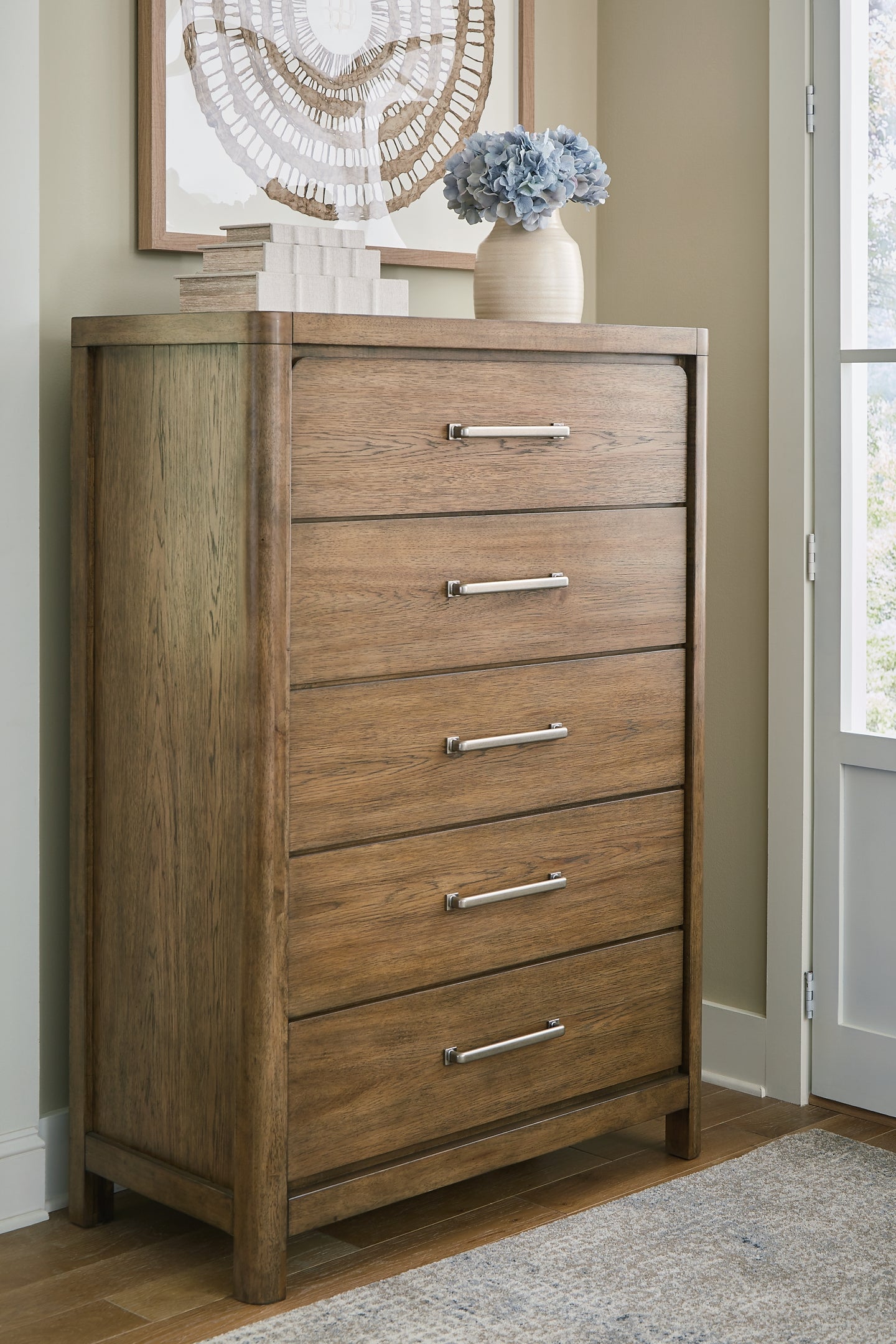 Cabalynn Panel Bed With Storage With Mirrored Dresser And Chest