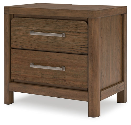 Cabalynn California Panel Bed With Storage With Mirrored Dresser And 2 Nightstands