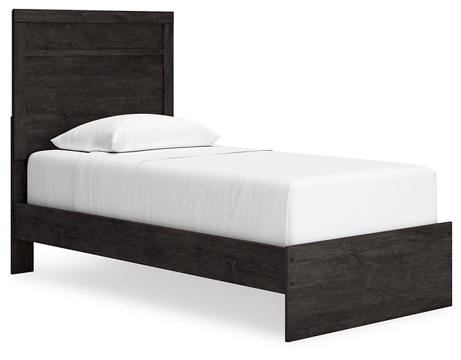 Belachime Panel Bed With Mirrored Dresser, Chest And Nightstand