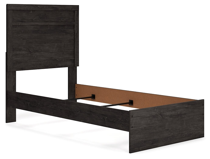 Belachime Panel Bed With Mirrored Dresser, Chest And Nightstand